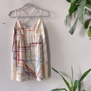 Francis NYC Subway 100% silk dress